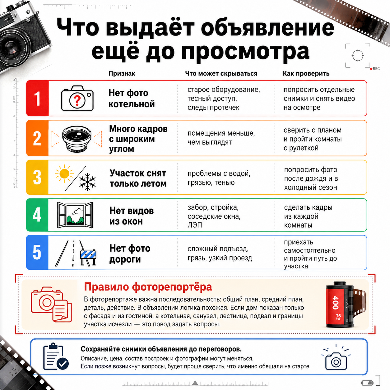 Что выдаёт объявление ещё до просмотра